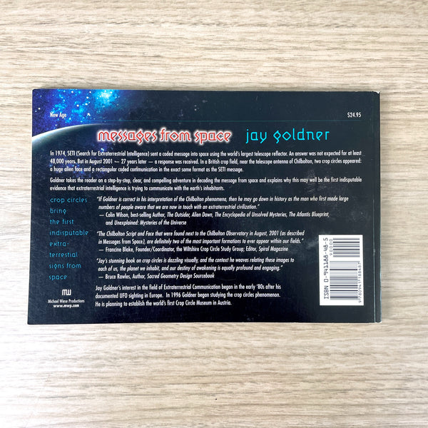 Messages from Space - Jay Goldner - 2002 paperback - NextStage Vintage