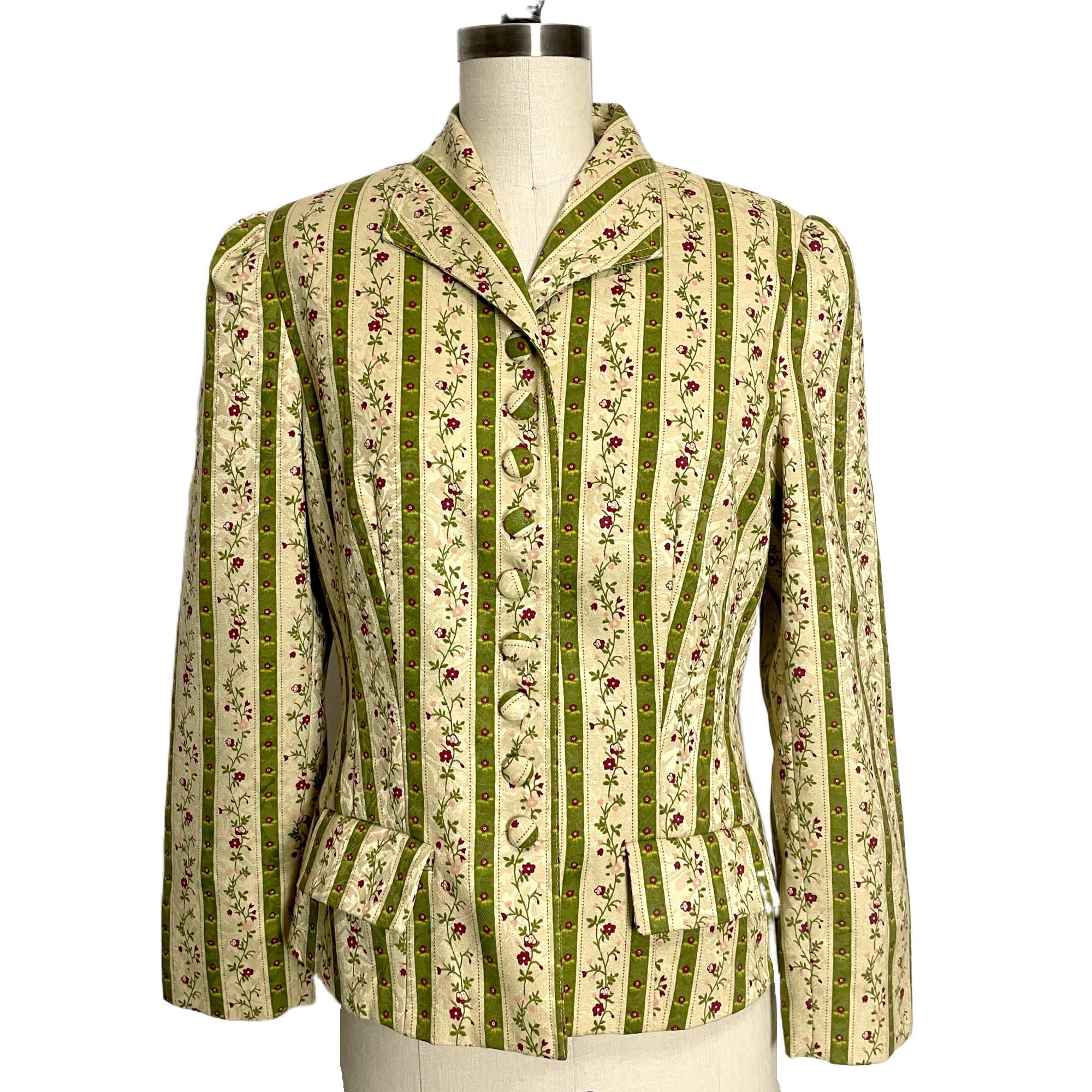 ジャケット 3 TAP Floral See Through Jacket (2color) Onque Casual Front Zip Jacket 3/4 Seeve Collared Pockets