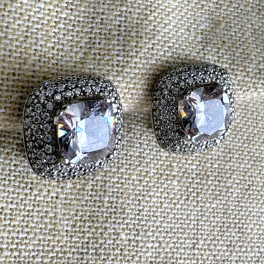 Michael Valitutti Gems En Vogue Earrings Sterling & Rose de France Amethyst & Pavé - NextStage Vintage
