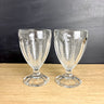 Mikasa Bismarck wine glasses - set of 2 - cut panels and vertical laurels - discontinued pattern - NextStage Vintage