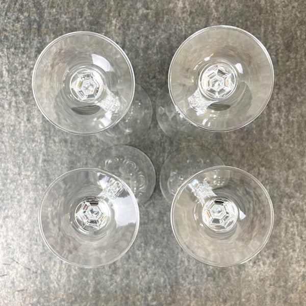 Mikasa Ashley crystal water goblets set of 4 - 1980s vintage - NextStage Vintage