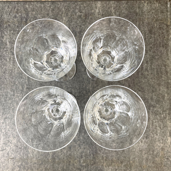 Mikasa Ashley crystal water goblets set of 4 - 1980s vintage - NextStage Vintage