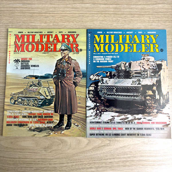 Military Modeler magazines - 29 issues - 1974-1980