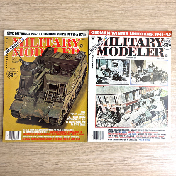 Military Modeler magazines - 29 issues - 1974-1980