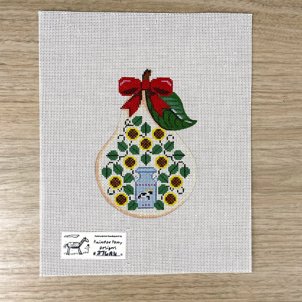 Painted Pony Designs 8 Maids Milking Pear ornament needlepoint canvas #376AH - NextStage Vintage