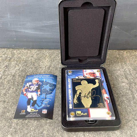 2002 Lawyer Milloy Gold Limited Edition Authentic Images Commemorative Card - NextStage Vintage