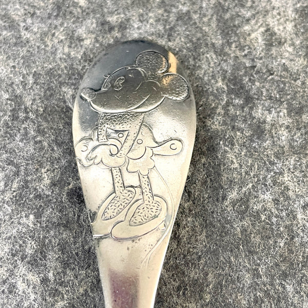 Minnie Mouse Disney Winthrop silverplate baby fork - 1940s vintage - NextStage Vintage