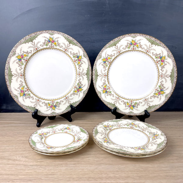 Two Minton Chatham Green 3 pc place settings - vintage fine china - NextStage Vintage