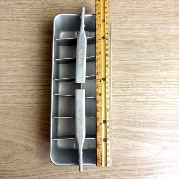 Mirro double lever handle aluminum ice cube tray - 1960s vintage