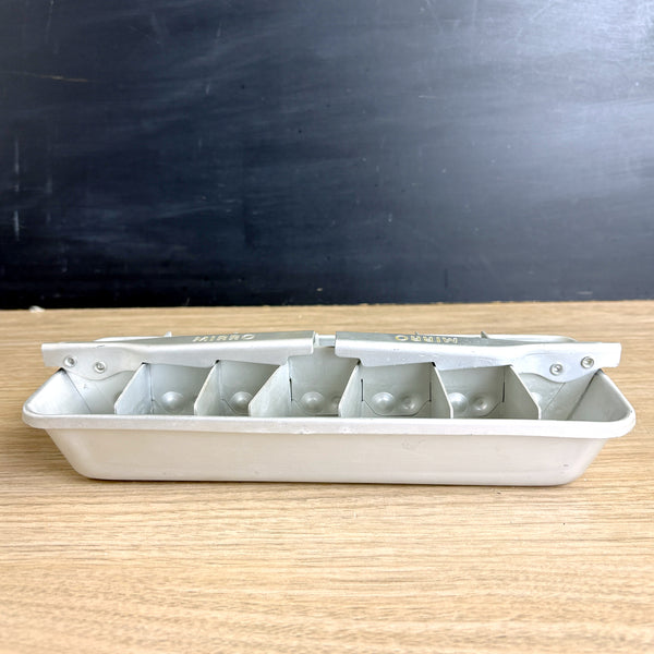 Mirro double lever handle aluminum ice cube tray - 1960s vintage