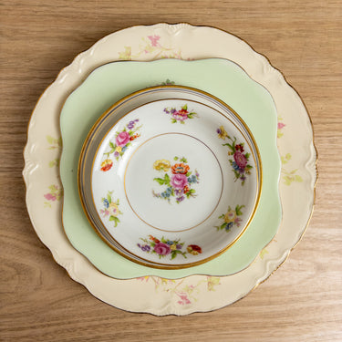Mismatched China Dinnerware Set for 4 - 23 Pieces of Vintage Floral Patterns - Grandmillennial, Tea Party, Cottage