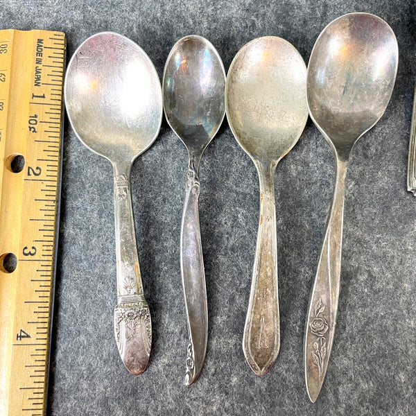 Demitasse mix and match spoons - lot of 12 - vintage silverplate