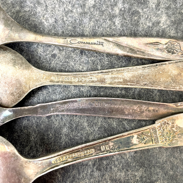 Demitasse mix and match spoons - lot of 12 - vintage silverplate