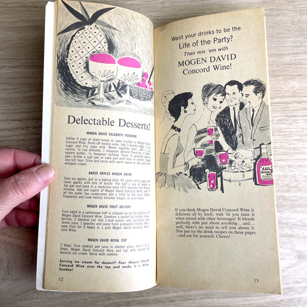 How to Eat, Drink, and Be Merry with Mogen David Wines recipe booklet - 1960s vintage