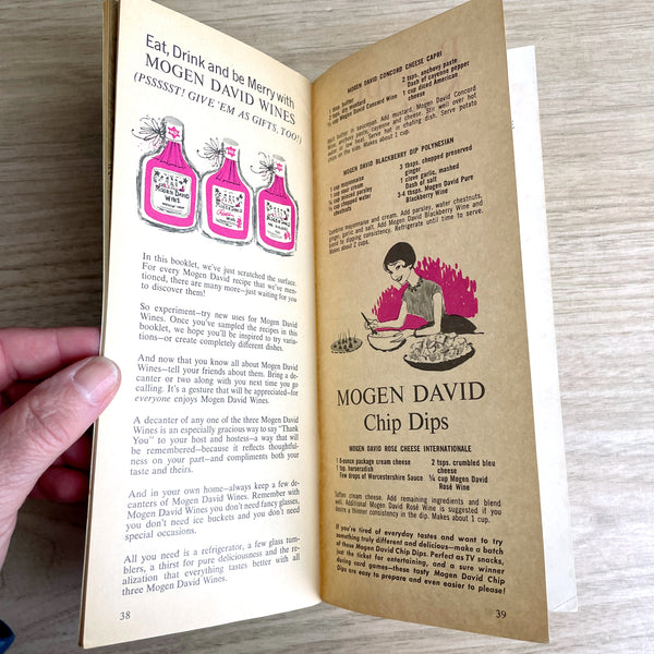 How to Eat, Drink, and Be Merry with Mogen David Wines recipe booklet - 1960s vintage