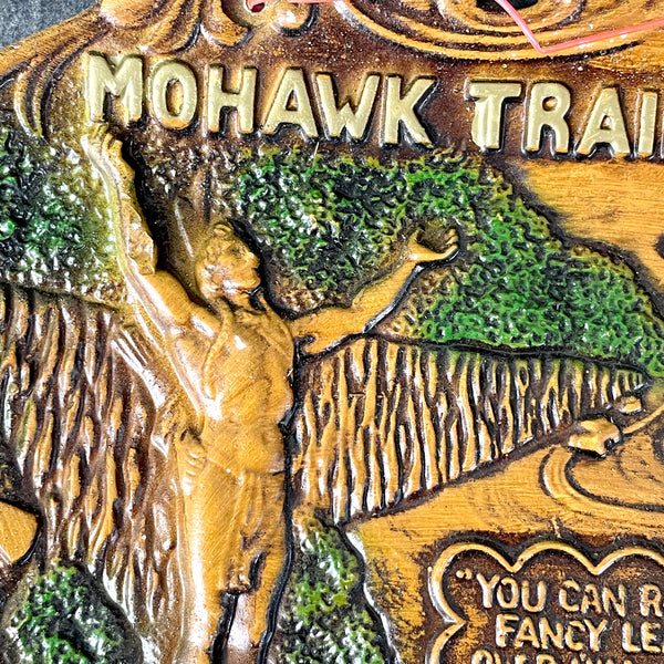 Mohawk Trail Hairpin Turn Massachusetts decorative plate - vintage 1960s road trip souvenir - NextStage Vintage