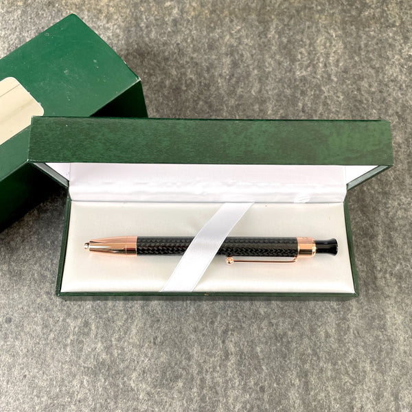 Monteverde Engage rose gold carbon fiber inkball pen - in original box - NextStage Vintage