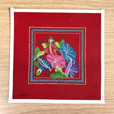 JP Needlepoint morning glories needlepoint canvas #DV195 - NextStage Vintage