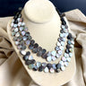 Lucoral gray mother of pearl double strand necklace - NextStage Vintage