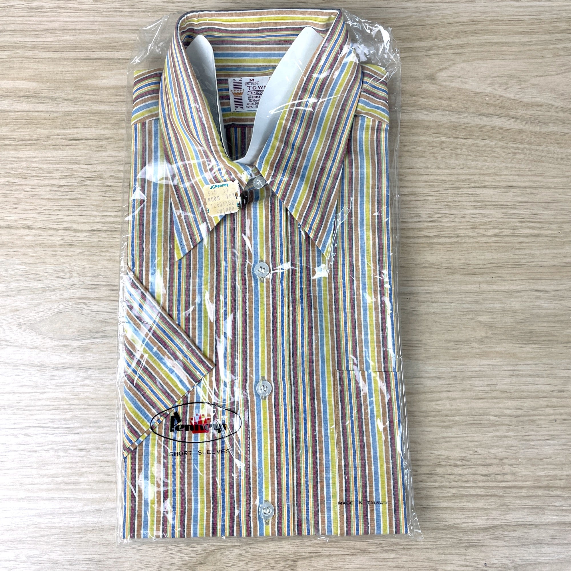 1970s Penneys men's short sleeve dress shirt - new in