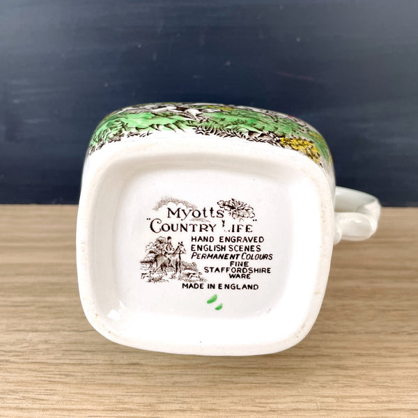 Myotts Country Life Staffordshire Ware small pitcher - 5.5" transferware pitcher - NextStage Vintage