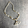 Faux pearls and gold filigree necklace with tassel - 1960s vintage - NextStage Vintage