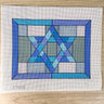 Mosaic Star of David handpainted needlepoint canvas #JT039 - NextStage Vintage