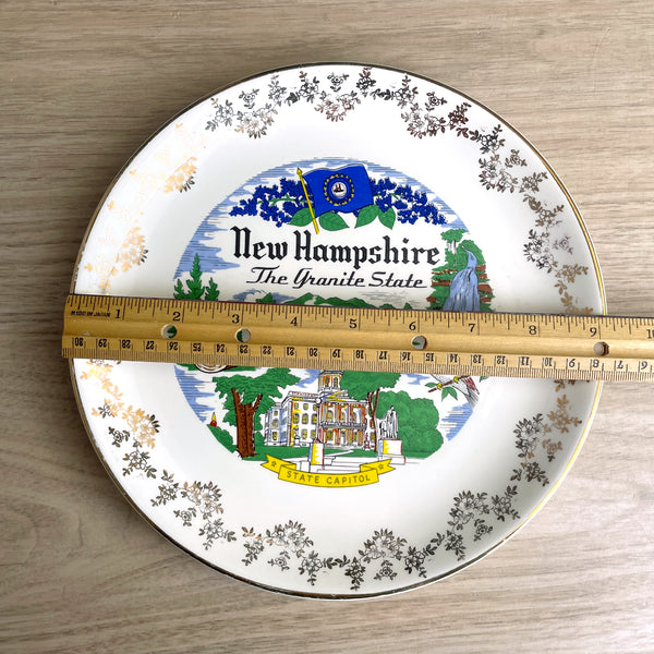 New Hampshire The Granite State souvenir plate - 1960s road trip souvenir