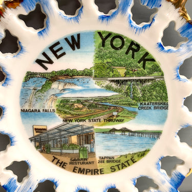 New York The Empire State - souvenir state plate - 1950s vintage - NextStage Vintage