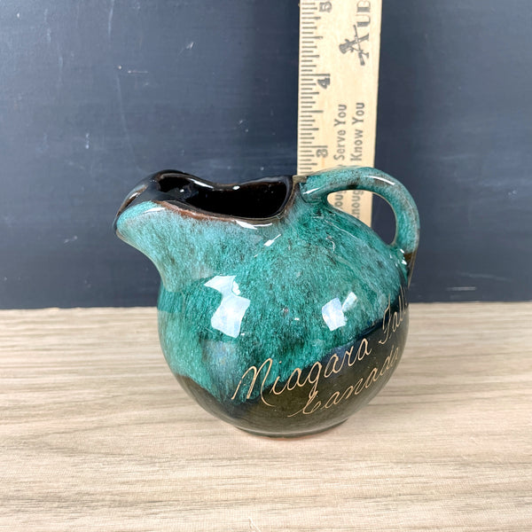 Canuck Pottery Niagara Falls souvenir mini ball pitcher / creamer - 1960s vintage - NextStage Vintage