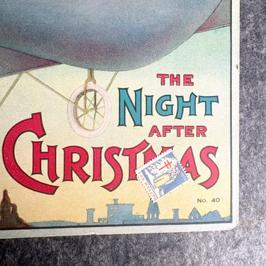 1917 Antique Childrens Book The Night After Christmas Helen Dods Santa Airplane
