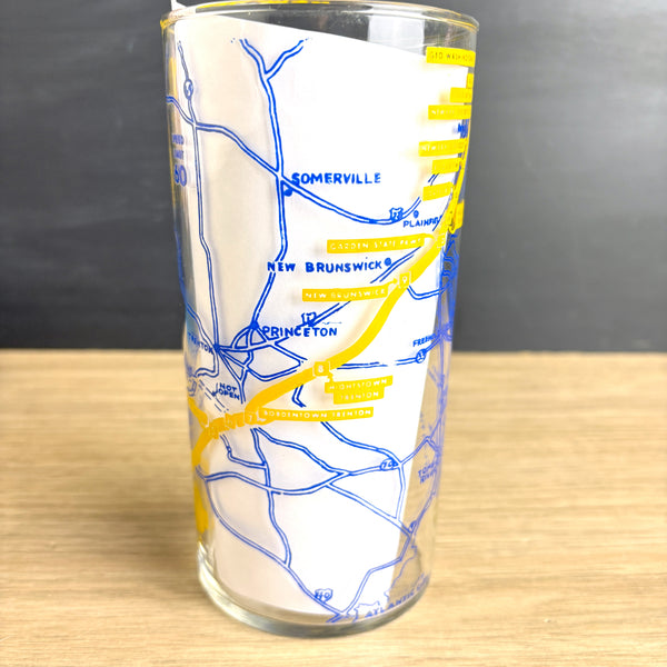New Jersey Turnpike souvenir glass - 1950s vintage souvenir - NextStage Vintage