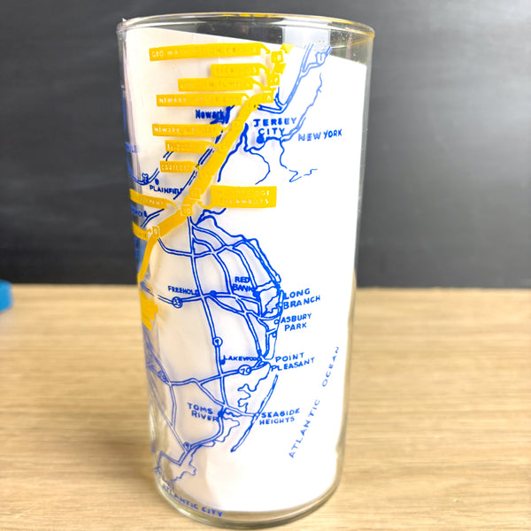 New Jersey Turnpike souvenir glass - 1950s vintage souvenir - NextStage Vintage
