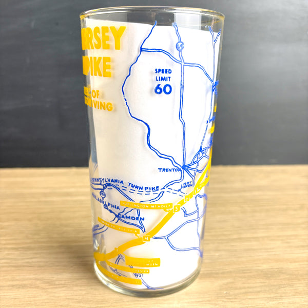New Jersey Turnpike souvenir glass - 1950s vintage souvenir - NextStage Vintage