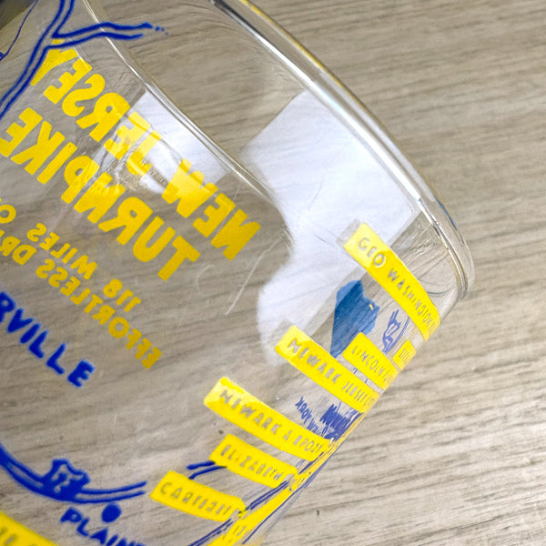 New Jersey Turnpike souvenir glass - 1950s vintage souvenir - NextStage Vintage