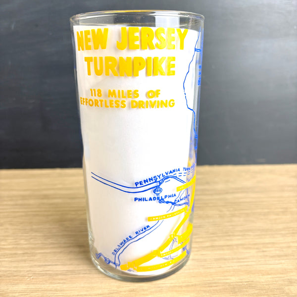 New Jersey Turnpike souvenir glass - 1950s vintage souvenir - NextStage Vintage