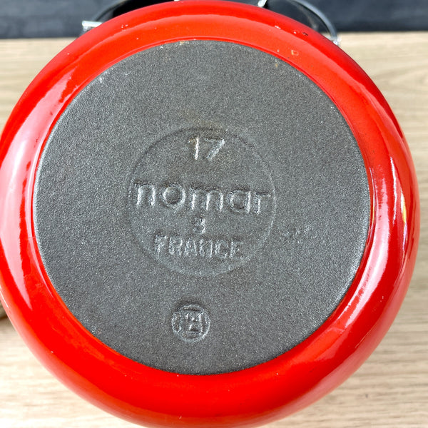 Nomar France cast iron and enamel fondue set - No. 17 - vintage 1980s serving set - NextStage Vintage