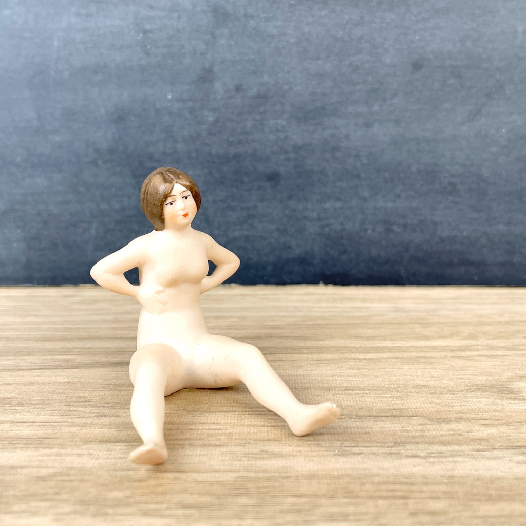 Miniature nude porcelain lady - antique figurine - NextStage Vintage