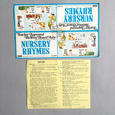 6 Vintage Bulletin Board Nursery Rhyme Die Cuts - 1980s Vintage - Eureka - NextStage Vintage