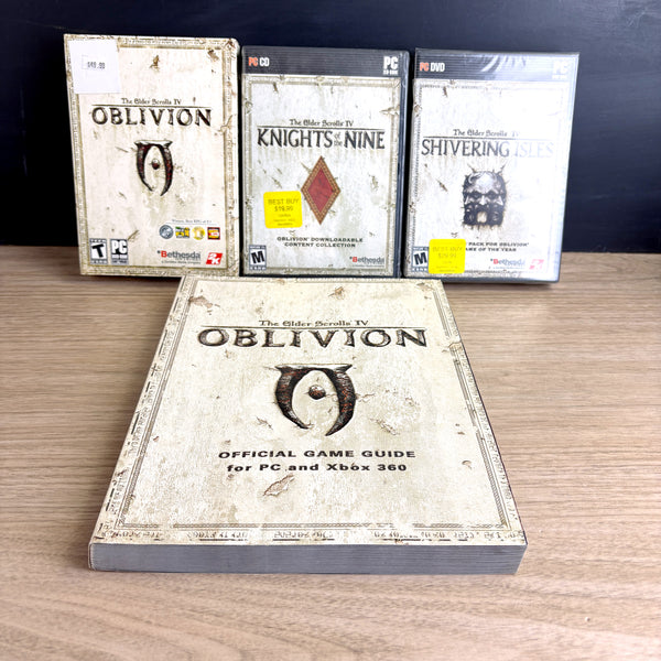 The Elder Scrolls IV Oblivion bundle w/ Shivering Isle, Knights of the Nine, game guide - NOS XP install