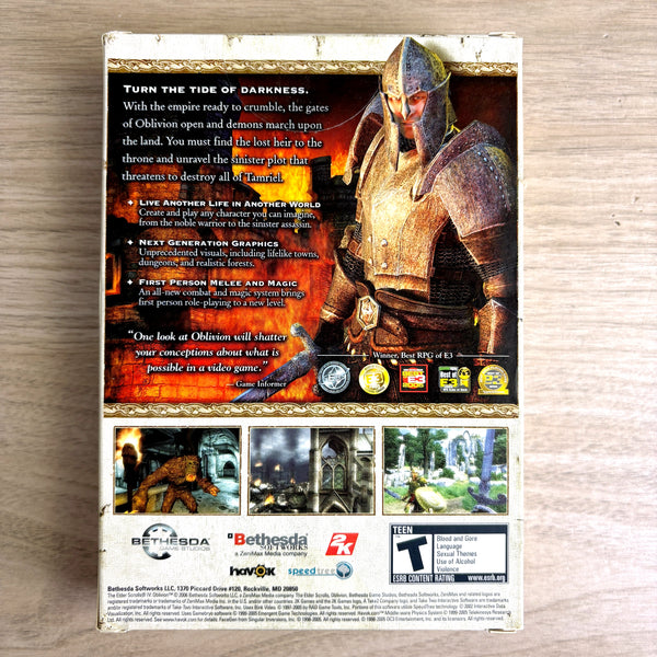 The Elder Scrolls IV Oblivion bundle w/ Shivering Isle, Knights of the Nine, game guide - NOS XP install