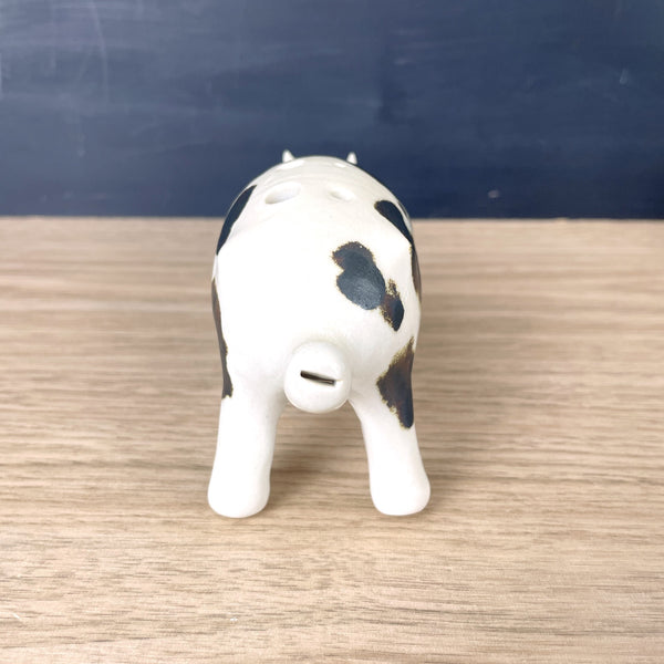 Whistleworks ceramic cow figural clay 4 hole ocarina