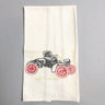 Vintage mid-century hand embroidered 1904 Oldsmobile car tea towel – toweling fabric with antique car - NextStage Vintage