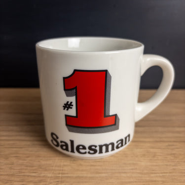 No. 1 Salesman Novelty Tea Coffee Mug - Office Gift - Award - 1982 Vintage