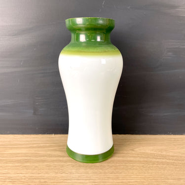 Victorian handpainted opaline glass vase - antique decor - NextStage Vintage