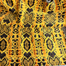 Vintage chenille fabric remnant - upholstery weight - brown rust gold black - NextStage Vintage