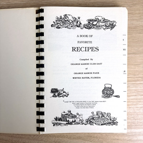 Sharing Recipes Community Cookbook – Orange Manor Club East, Winter Haven FL