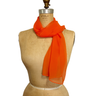 Vintage sheer chiffon polyester scarf - 1970s vintage orange - made in Japan - NextStage Vintage