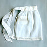 Vintage White Organza Hostess Apron With Pocket and Lace Trim - NextStage Vintage