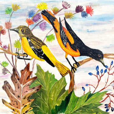 Baltimore orioles painting - 1960s vintage - NextStage Vintage